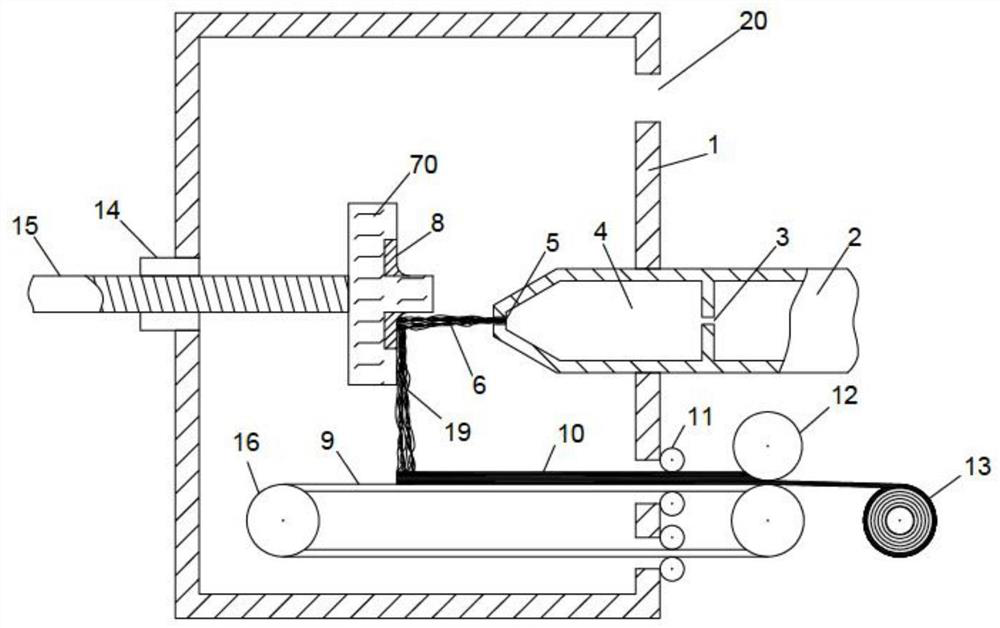 A device for measuring the impact force of tow and airflow during flash spinning