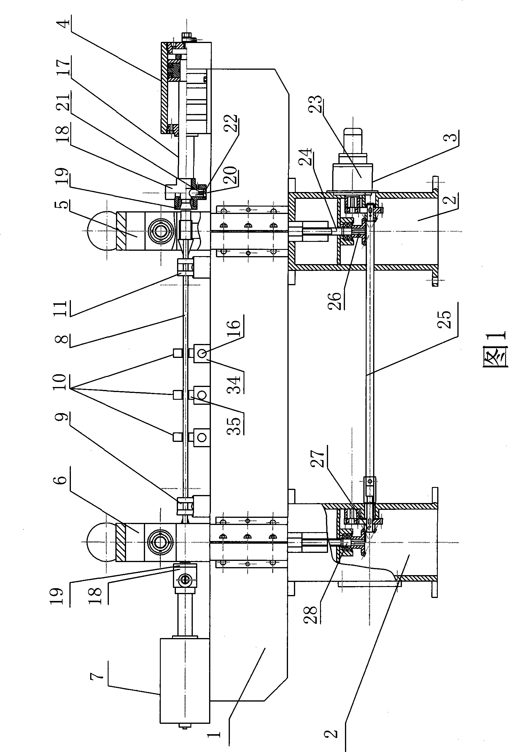 Passenger car braking beam sleeve-retreating and sleeve-insetting machine