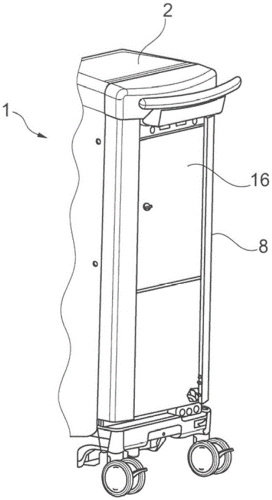 Blood processing device with separate door compartment