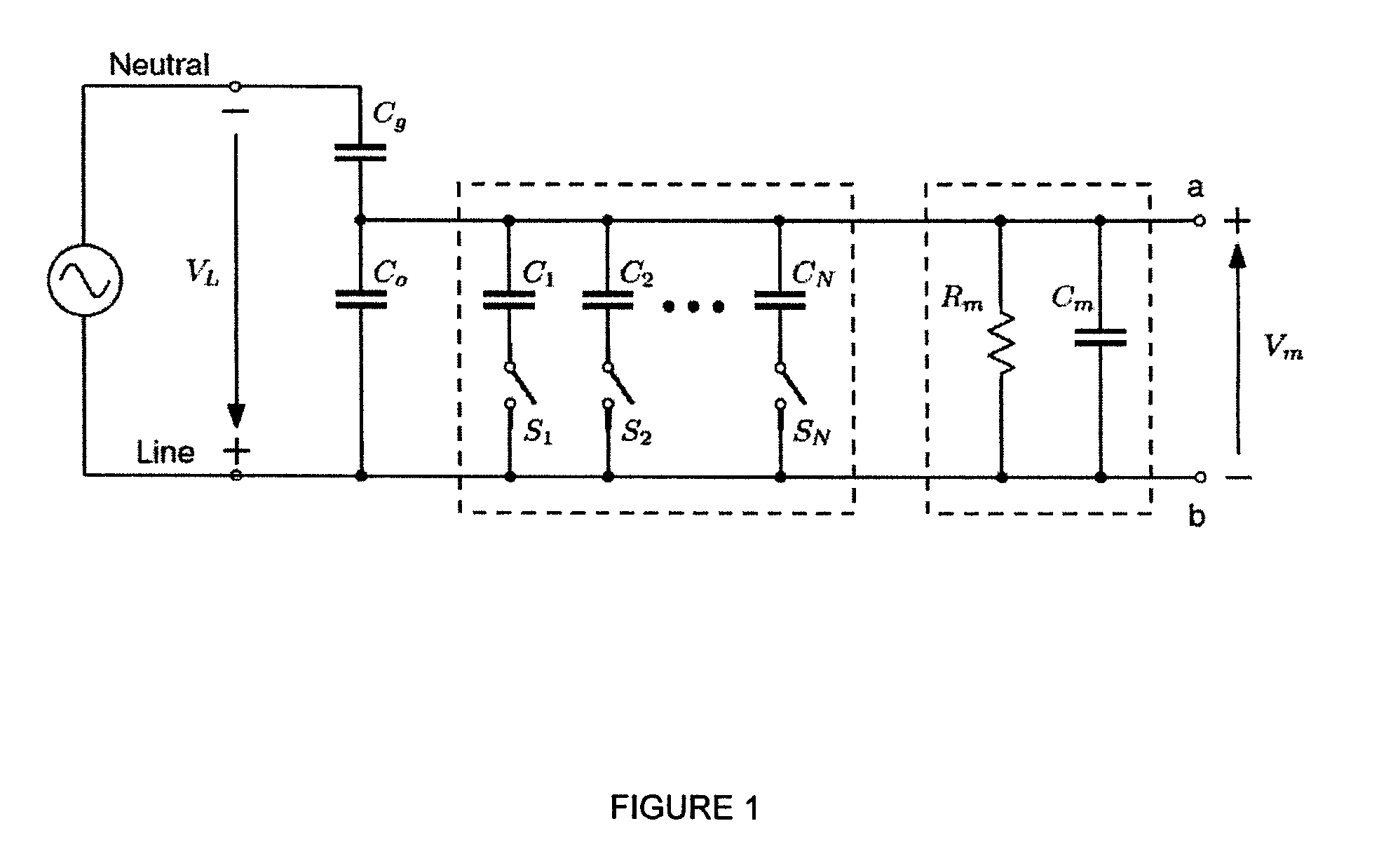 Voltage sensing unit for sensing voltage of high-power lines using a single-contact point and method of use thereof