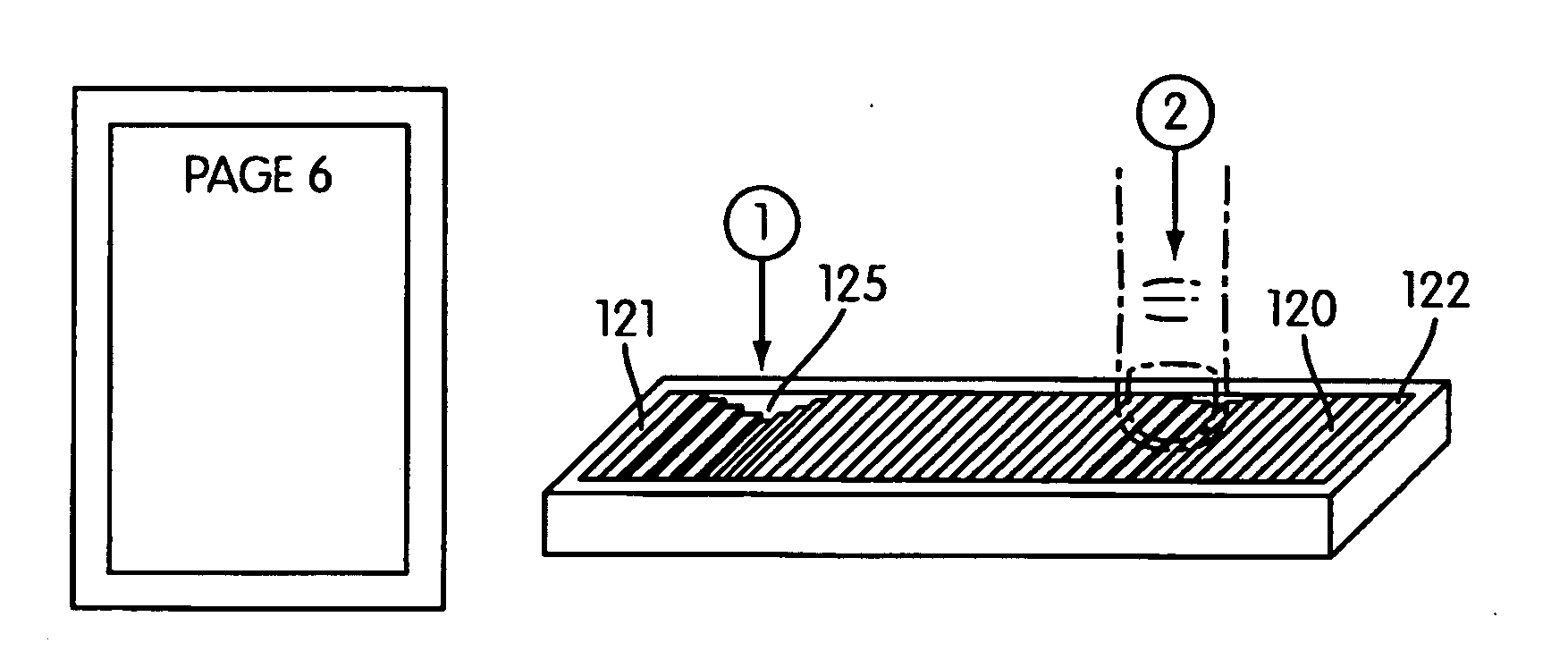 Tactile scroll bar with illuminated document position indicator