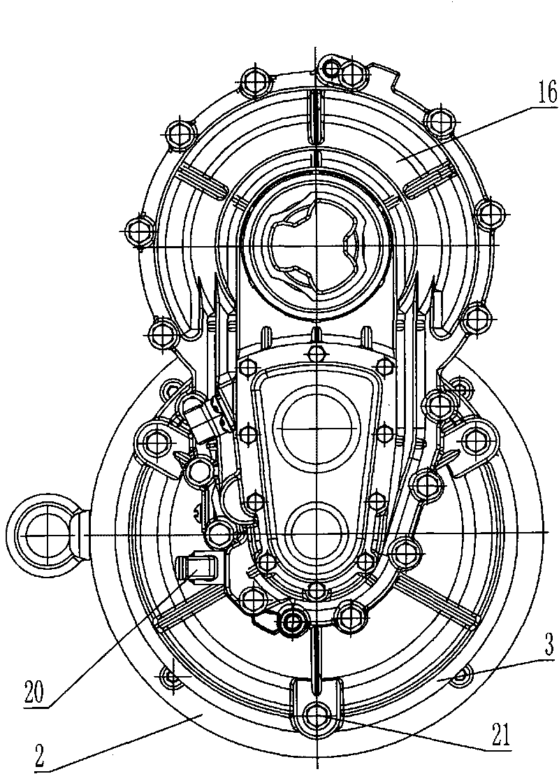 Power assembly for two-shift motor vehicle