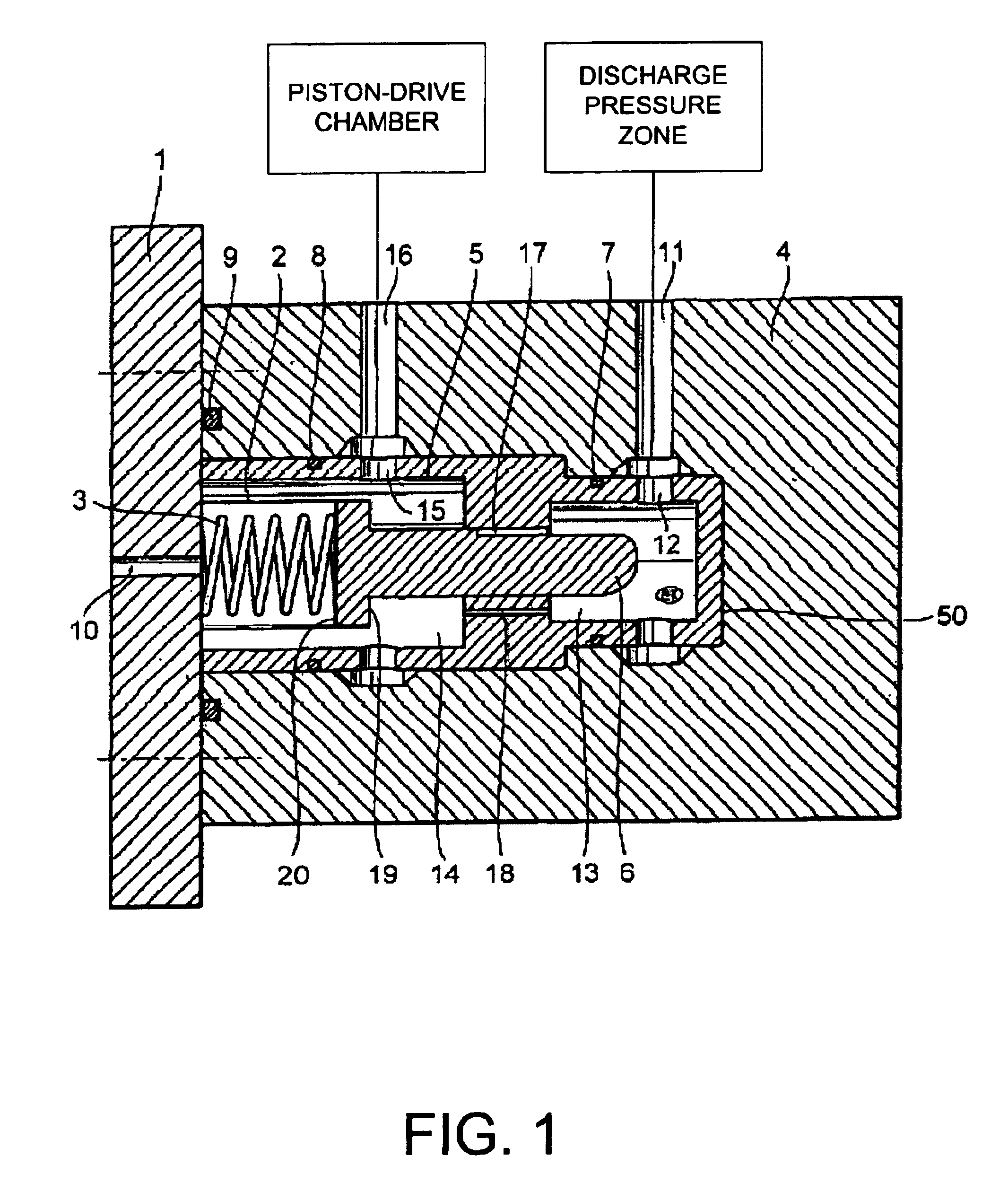 Safety device to limit pressure in an axial-piston compressor housing