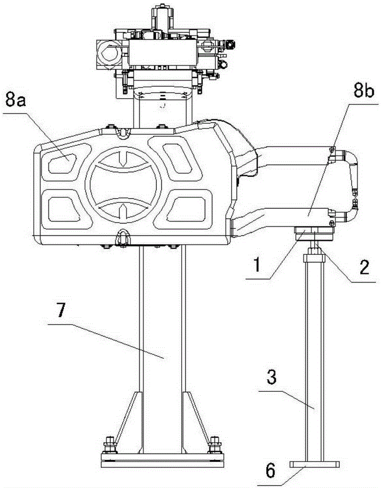 A robot welding torch stand with auxiliary adjustment device