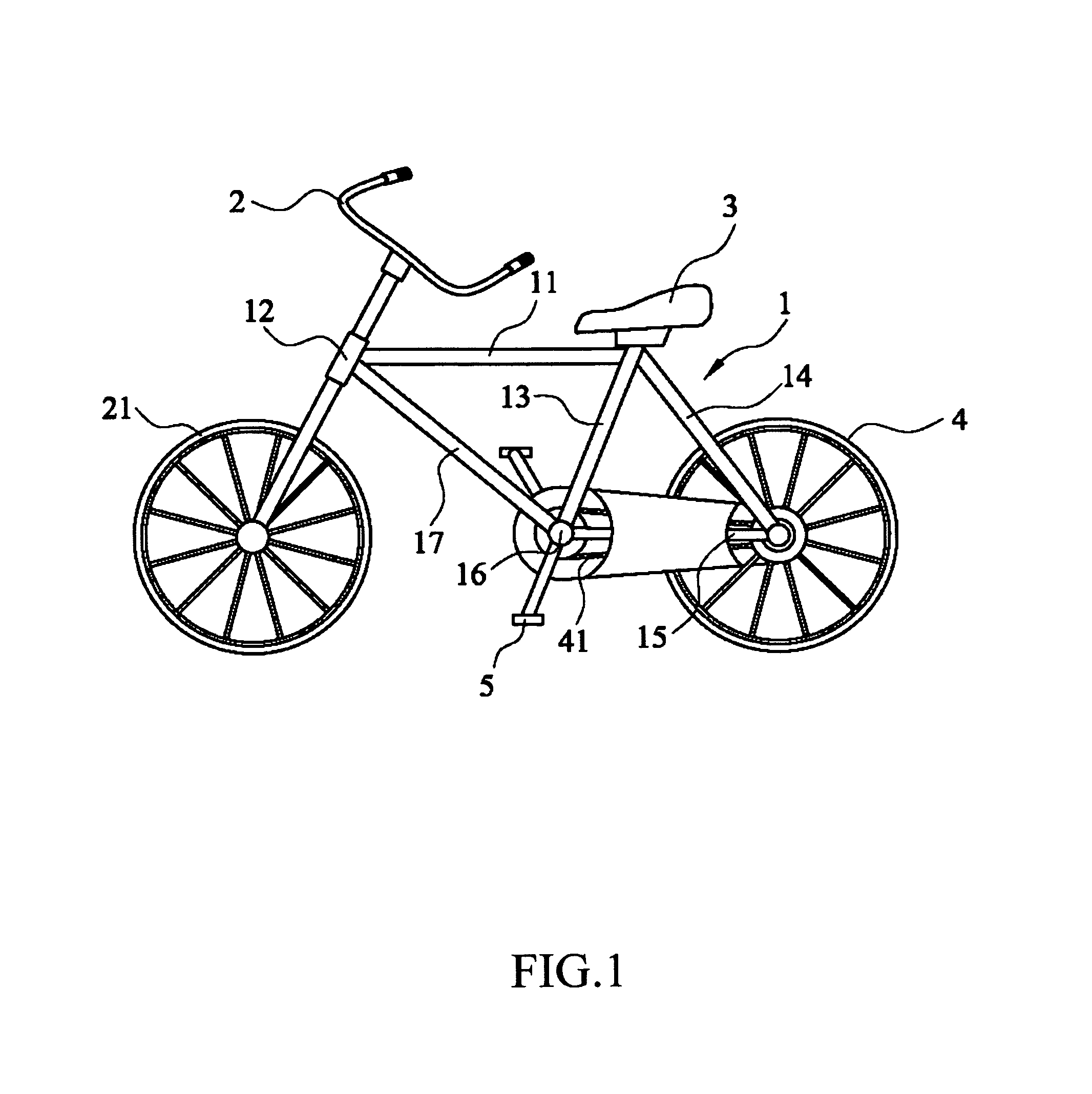 Vibration suppressed bicycle structure