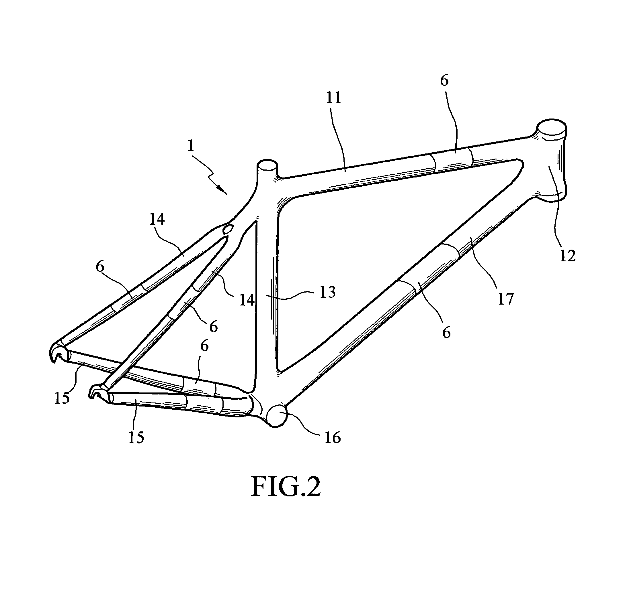 Vibration suppressed bicycle structure