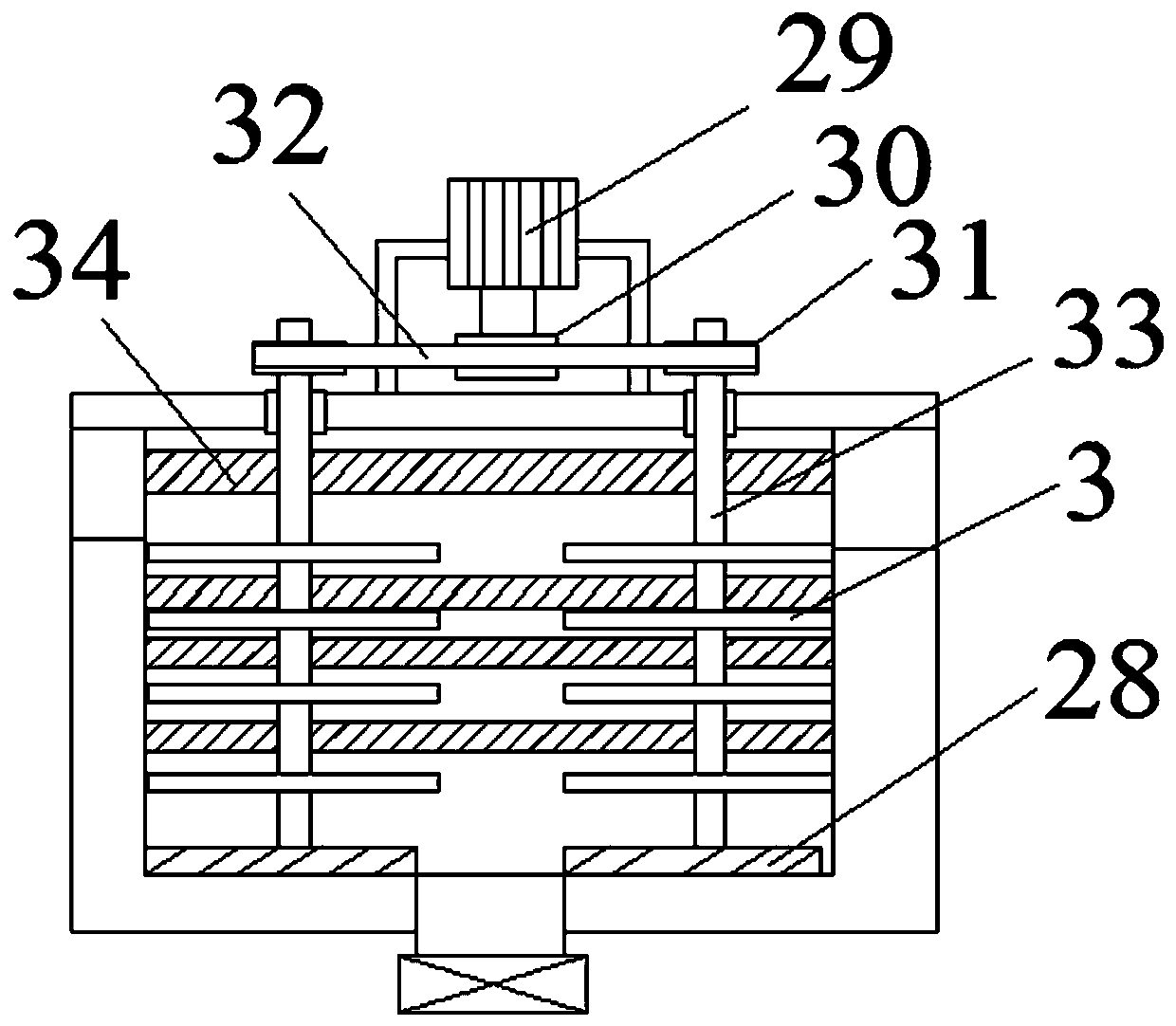 High-efficiency chemical fertilizer processing device