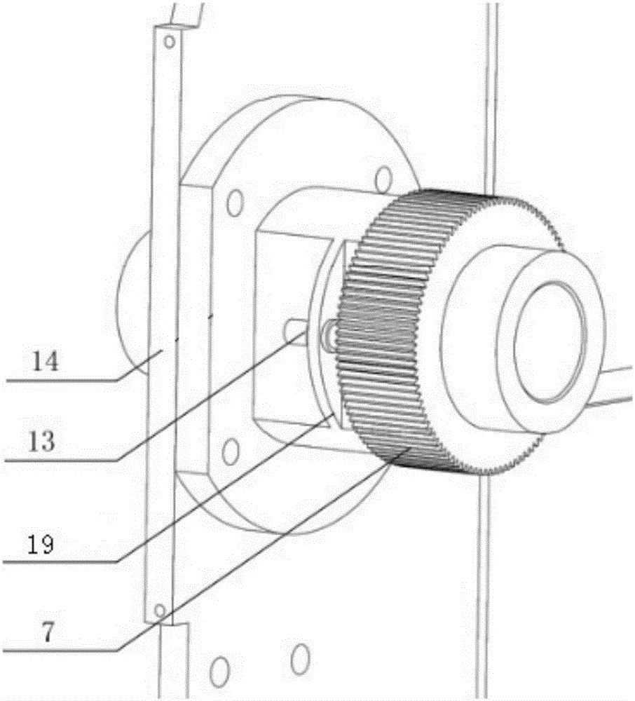 Chain tension regulating device used for tail of scraper and application thereof