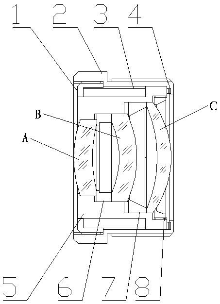 A long-wave infrared mechanically passive athermal vehicle-mounted lens and its installation method