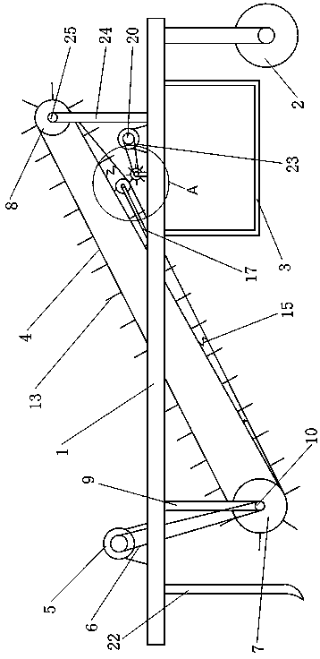 A device and method for recovering residual film in farmland