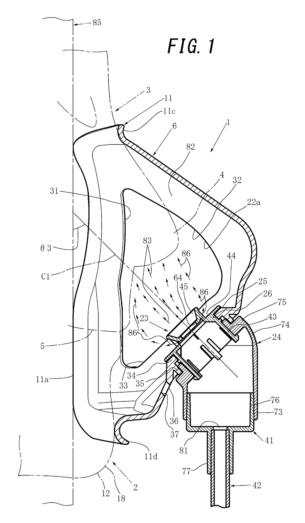 Gas supply mask apparatus