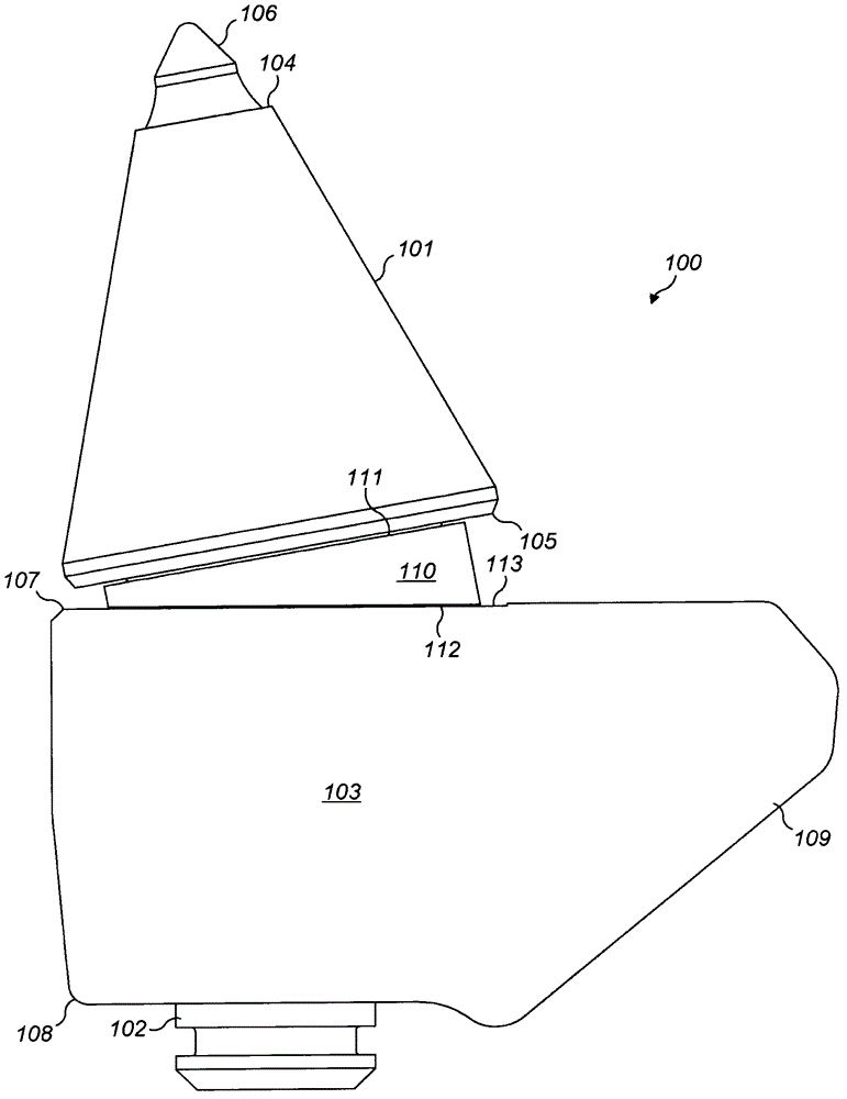 Variable angle cutting bit retaining assembly