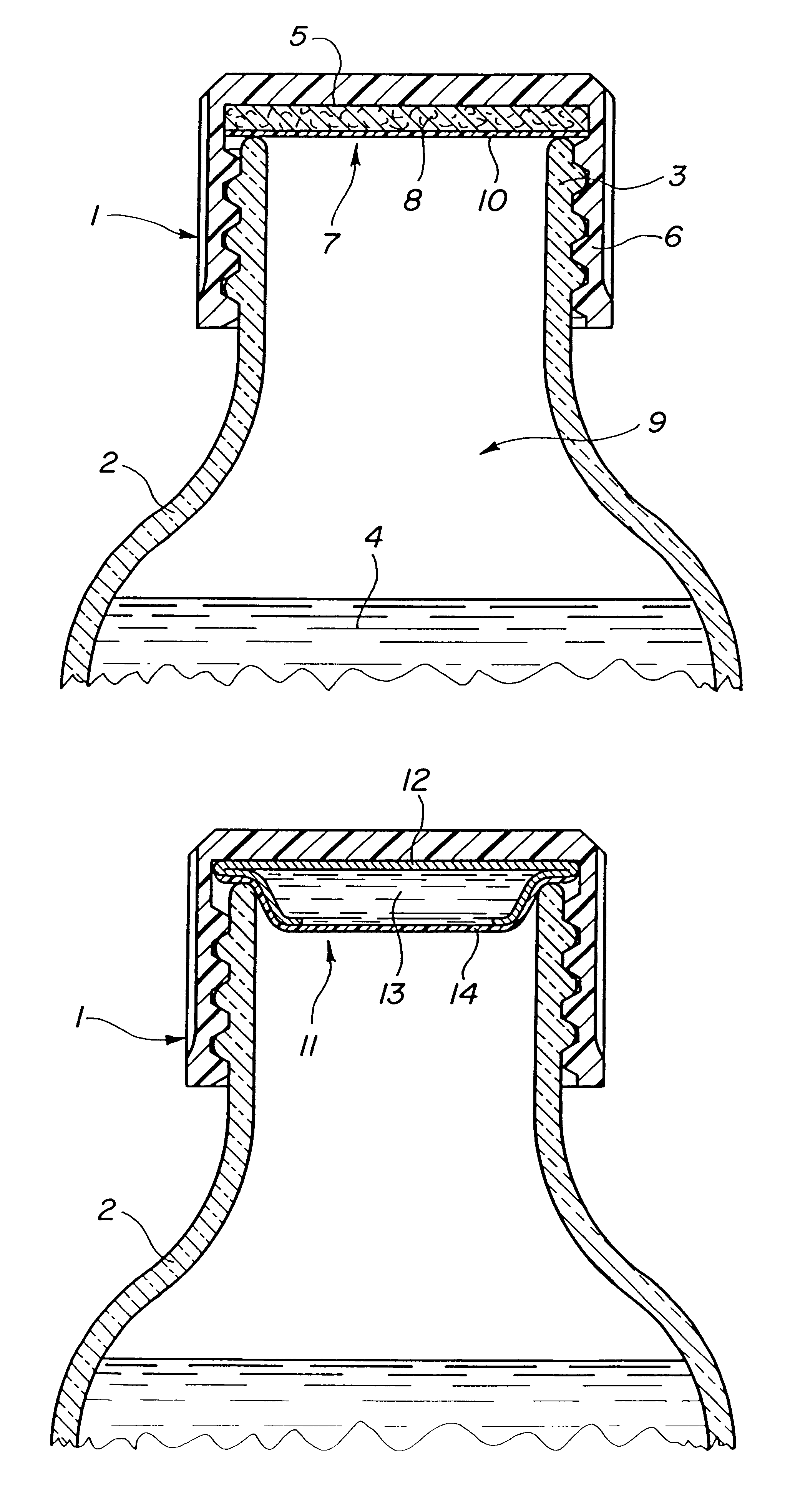 Perfuming device for perfuming the headspace of a container