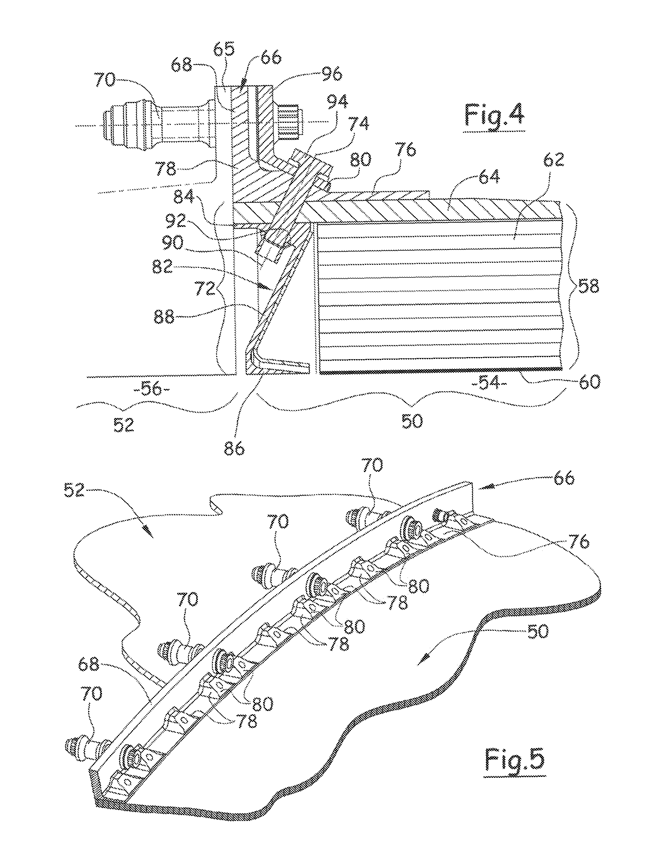 Device for connecting an air inlet with an aircraft nacelle actuator assembly
