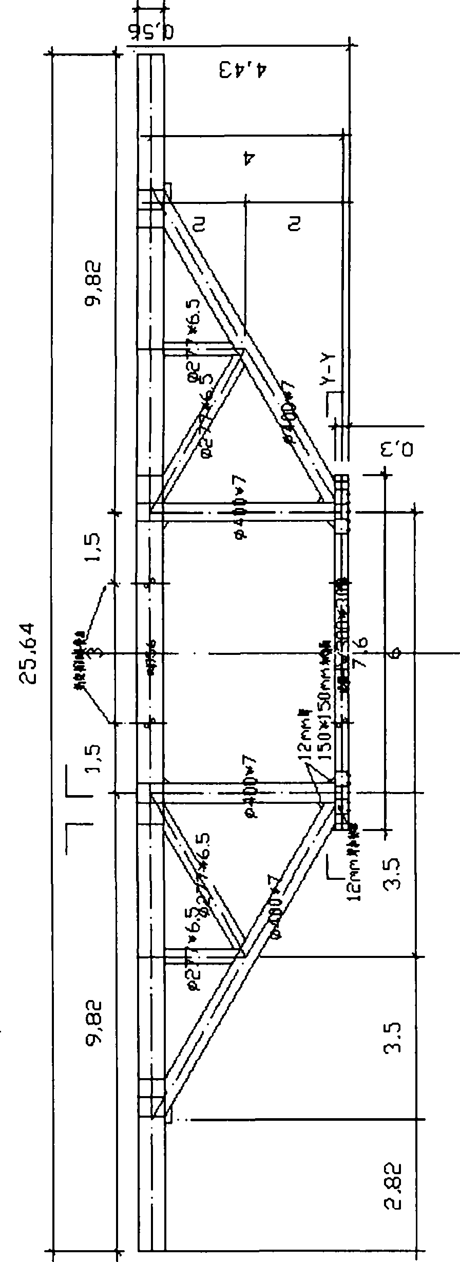 Novel assembling method for bent cap bearing frame