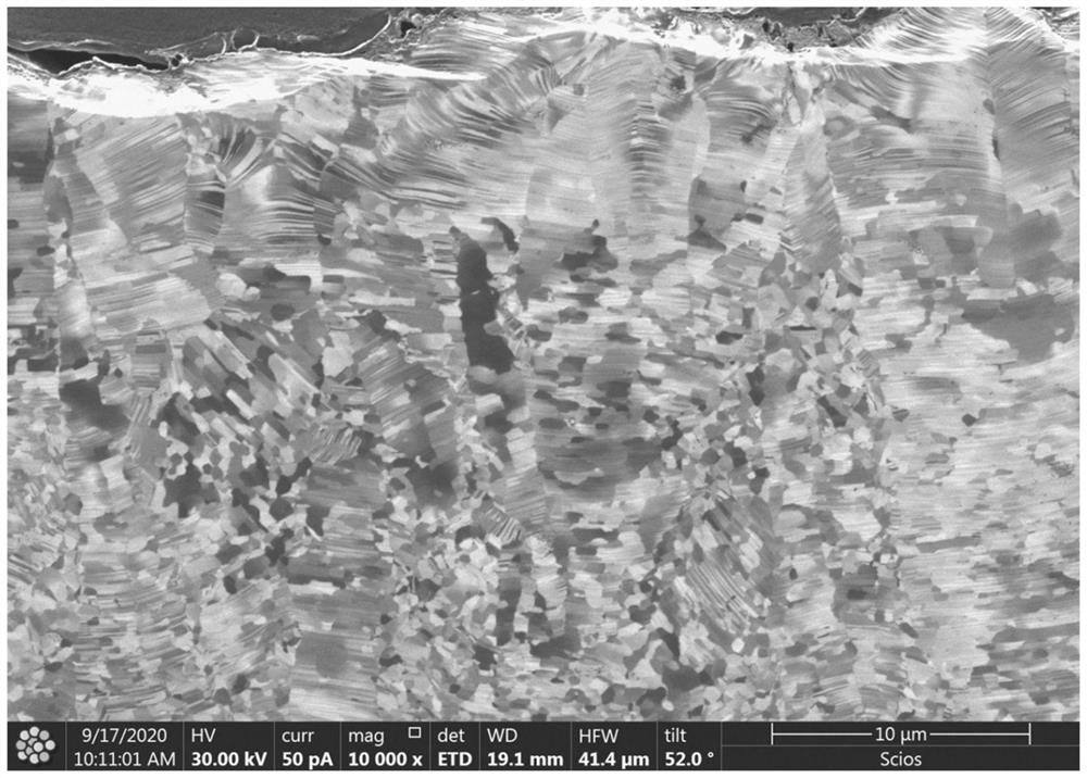 Nano twin crystal copper thin film material and preparation method and application thereof