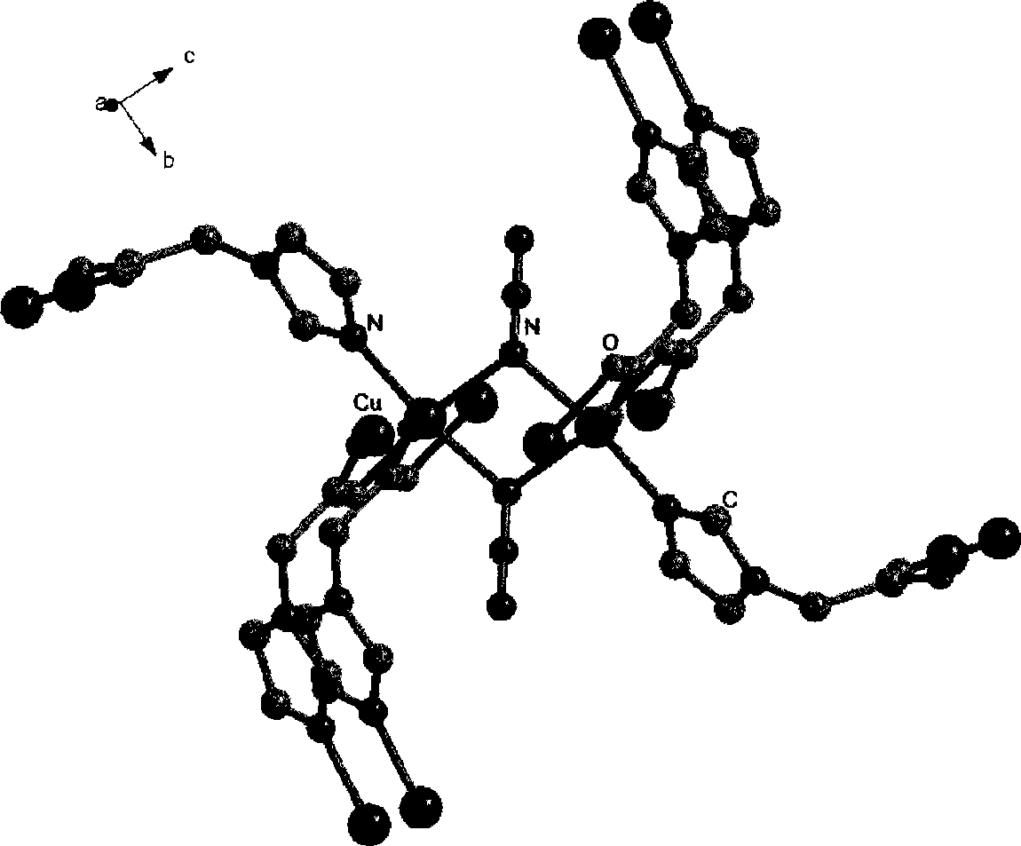 Three-dimensional azide copper coordination polymer magnetic material, preparation and use thereof