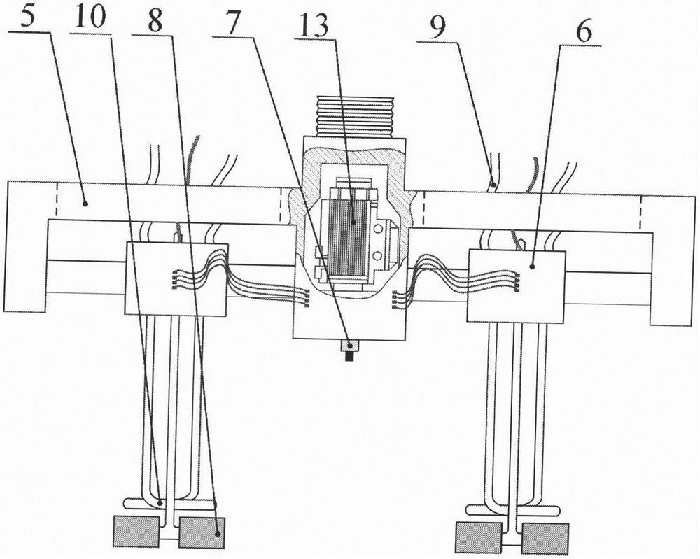 Thermoplastic composite material skin stringer structure double-coil induction welding device and method