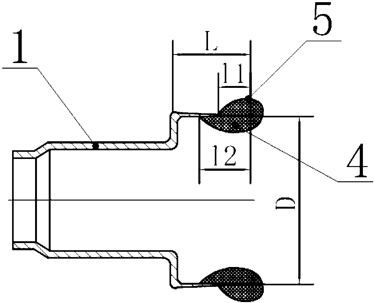 Sealing connection method of high borosilicate glass tube and copper