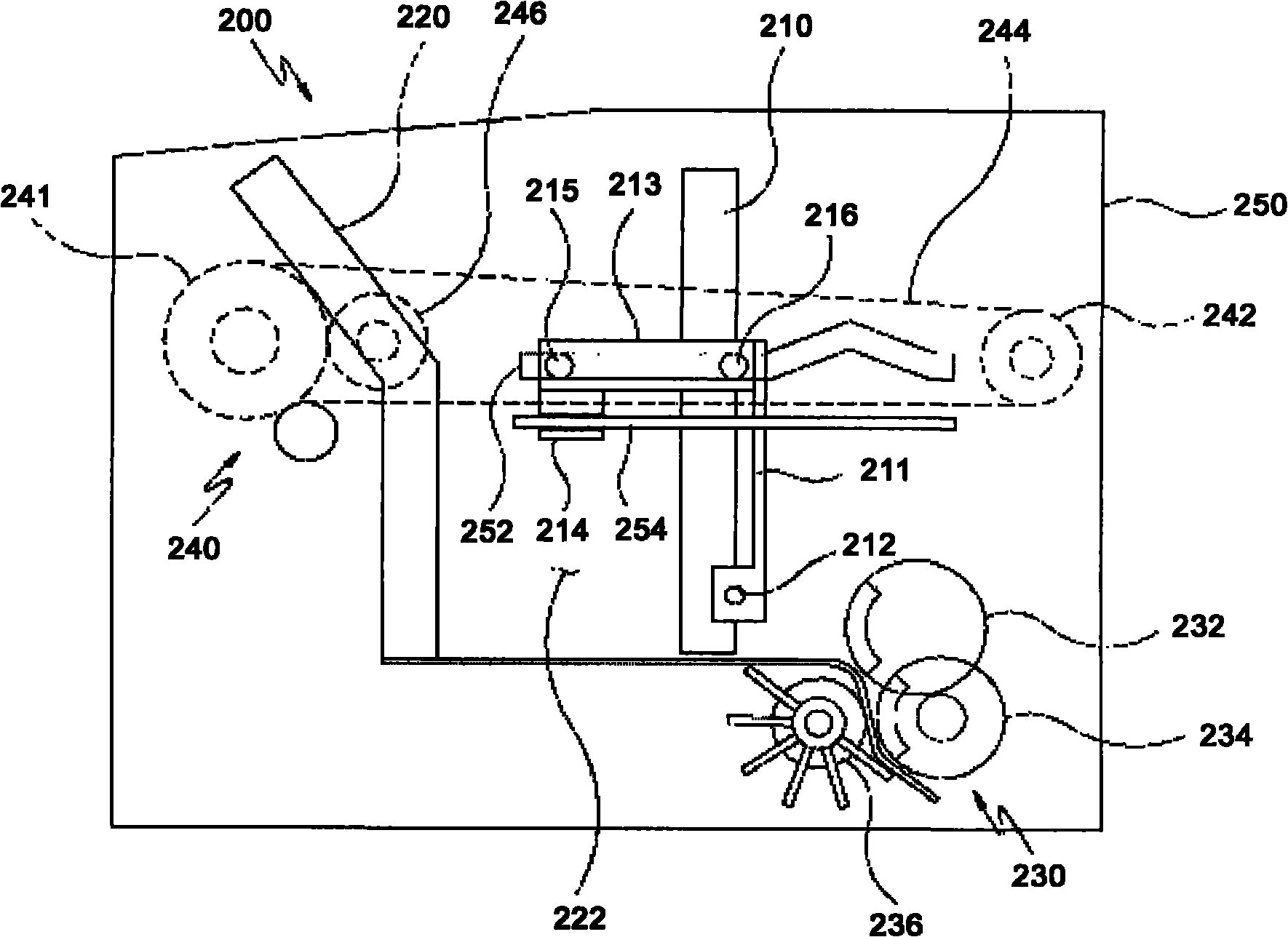 Paper money deposit and withdrawal device for an automated teller machine