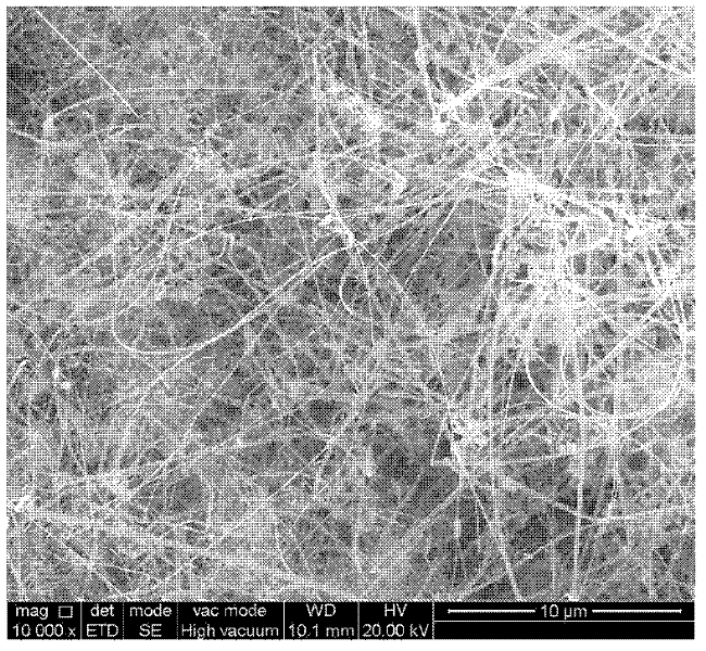 Method for preparing SiC nanometre wires and nanometre belts