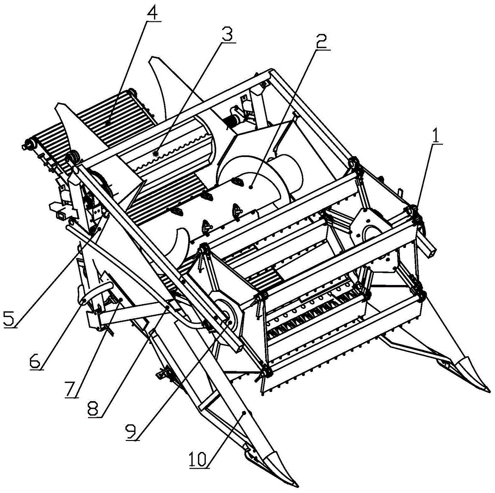 Pneumatic assisted header device for plot grain combine harvester