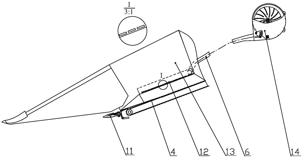 Pneumatic assisted header device for plot grain combine harvester