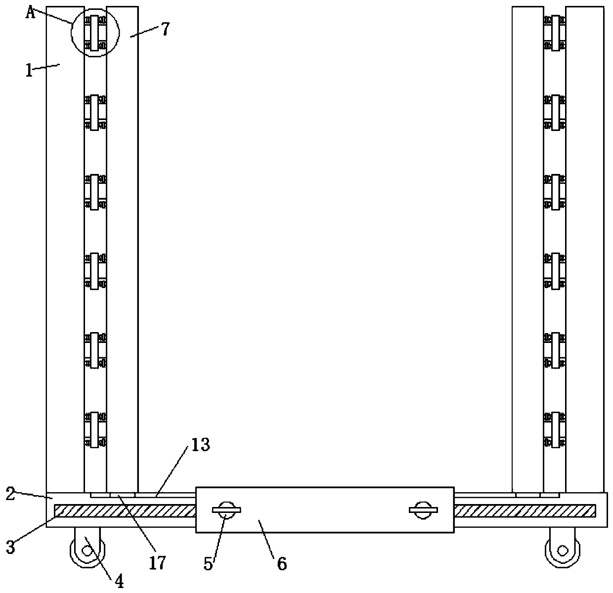 Plate wall fixing device and fixing method for building