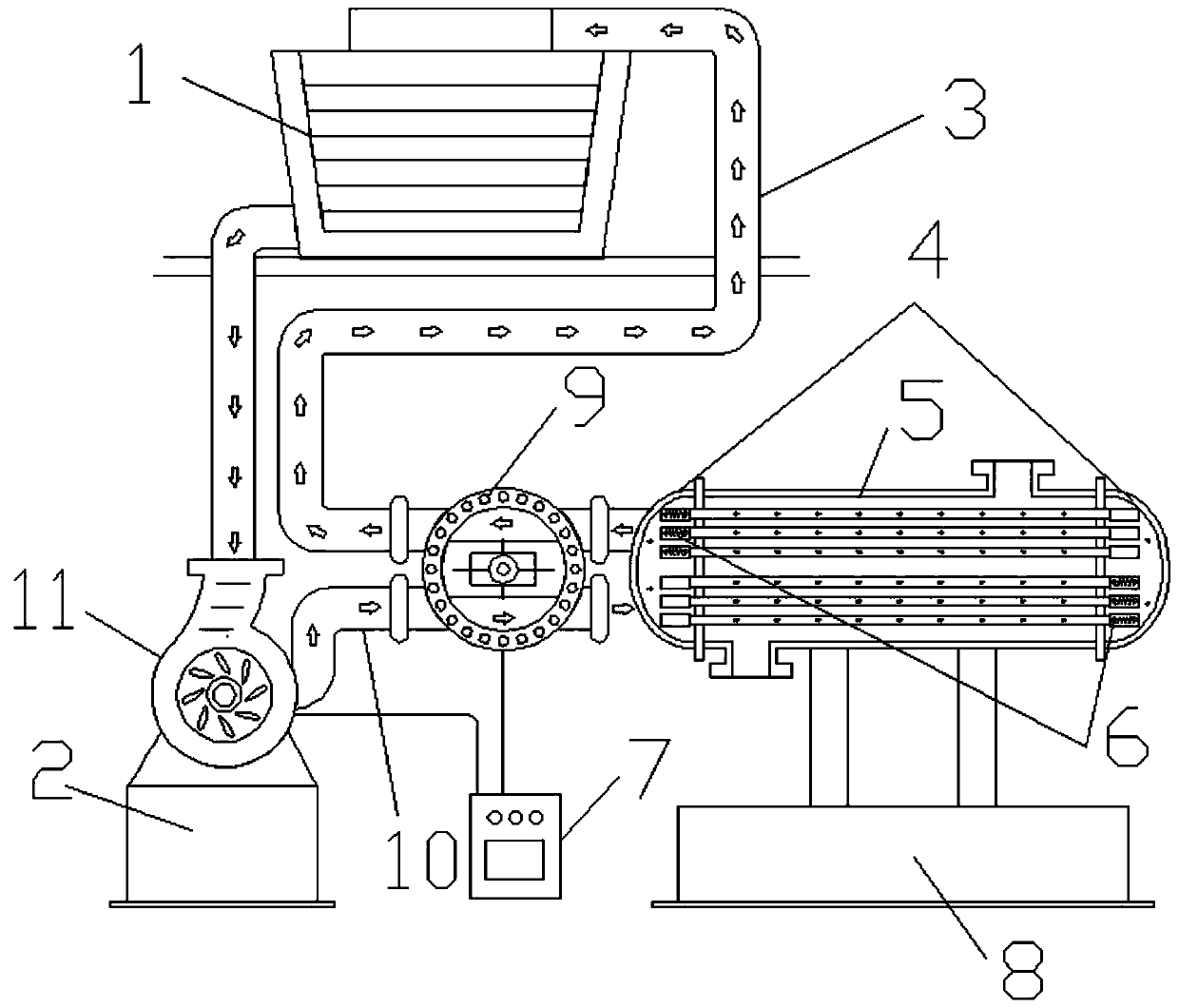 Brush-type online cleaning system device