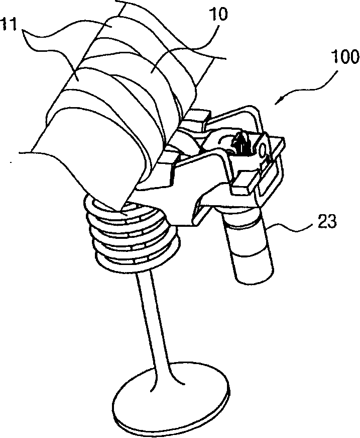 Variable valve lift follower for vehicle