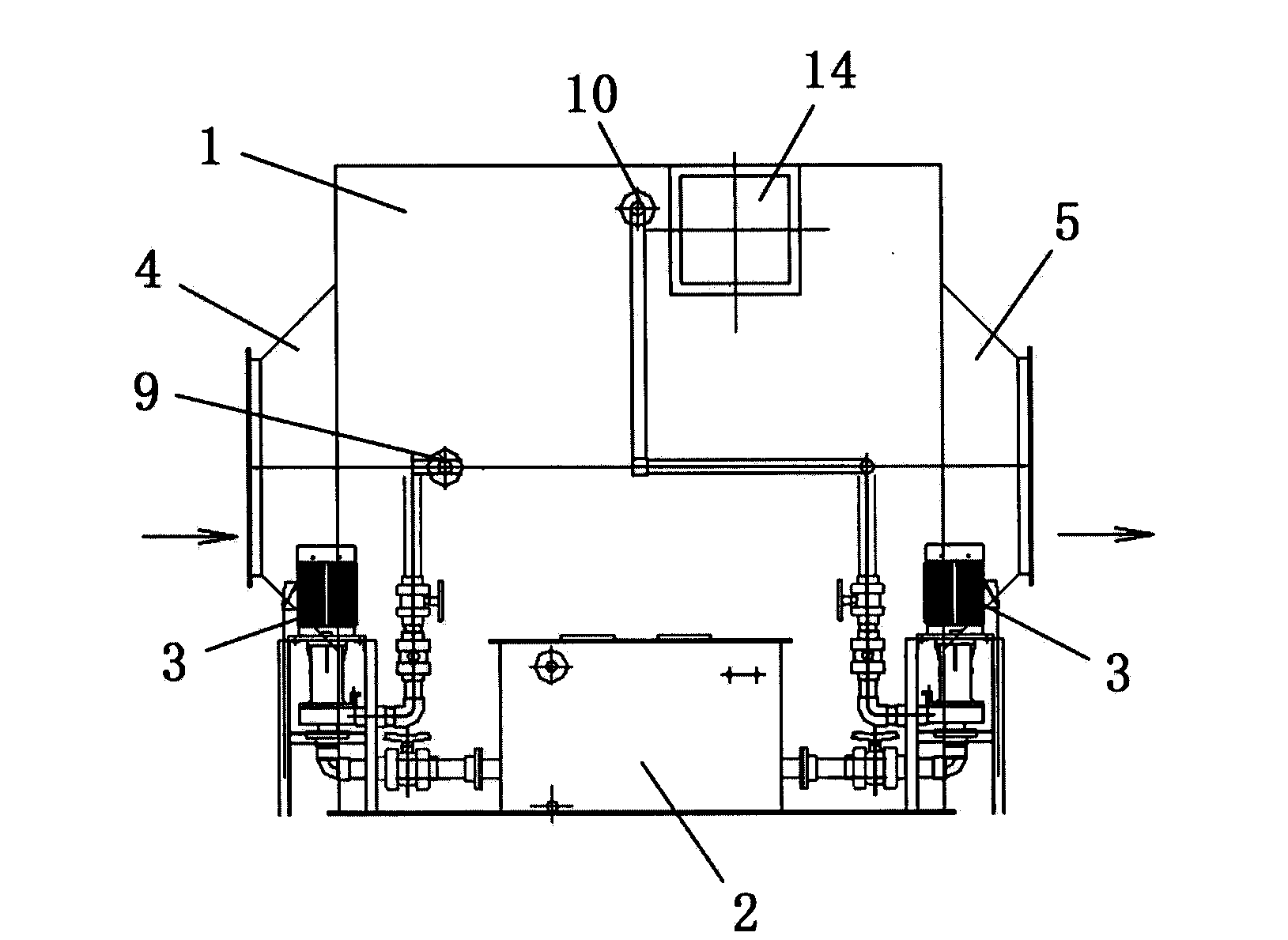 Crossflow type waste gas purifying tower