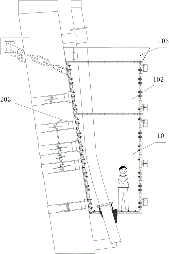 A method and device for maintaining and replacing crude oil standpipes on an offshore platform