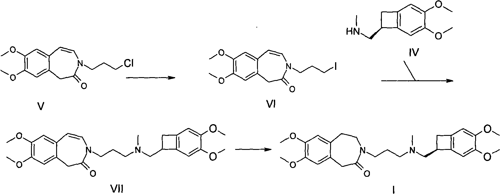 Preparation method of ivabradine