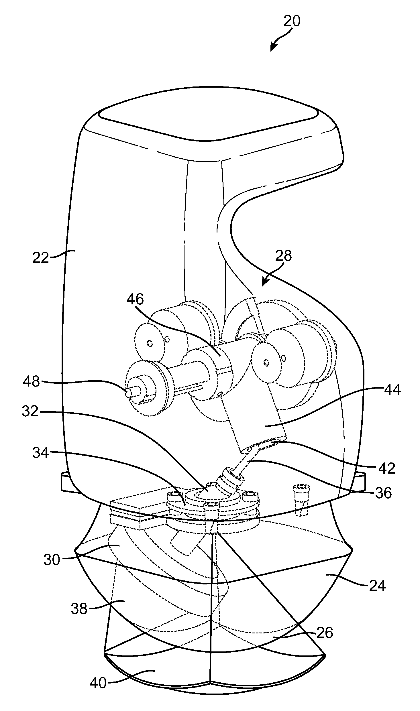 Therapy head for use with an ultrasound system