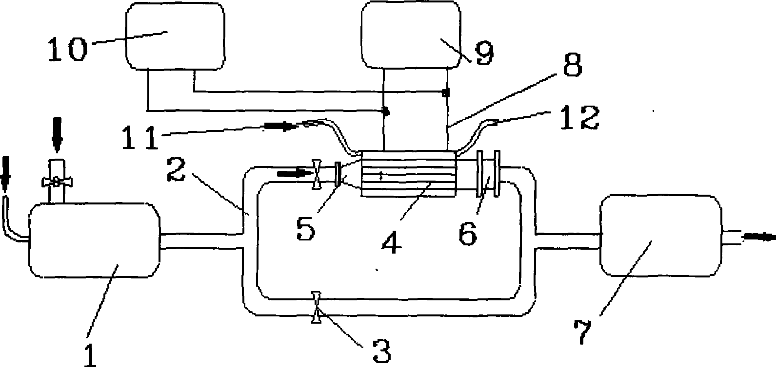 Residue heat temperature difference electricity conversion power generation system for internal combustion engine