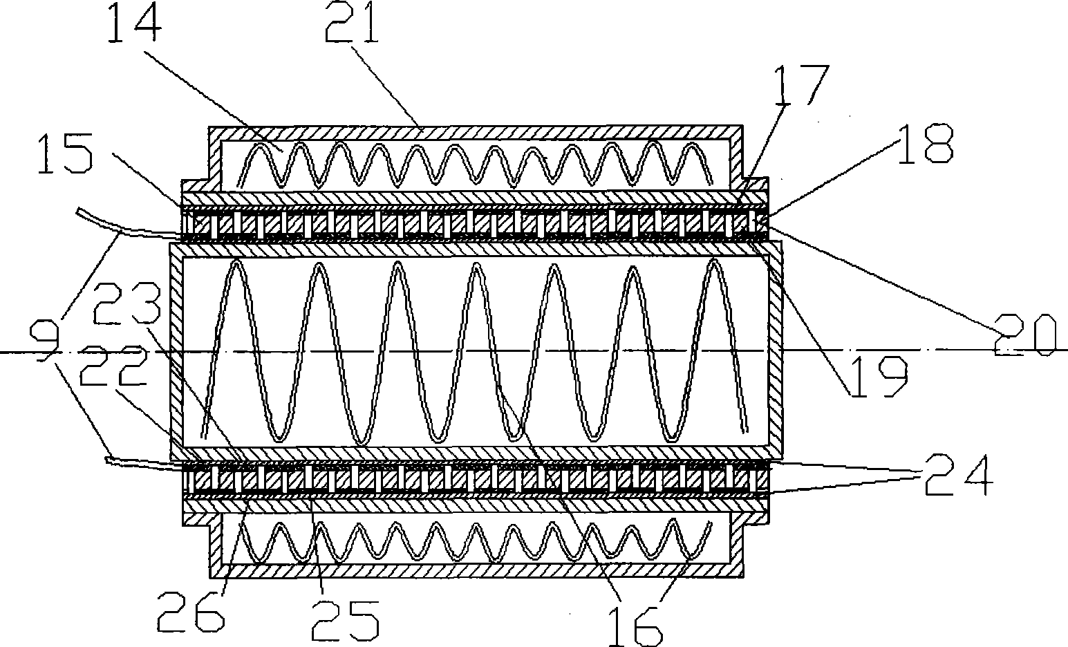Residue heat temperature difference electricity conversion power generation system for internal combustion engine