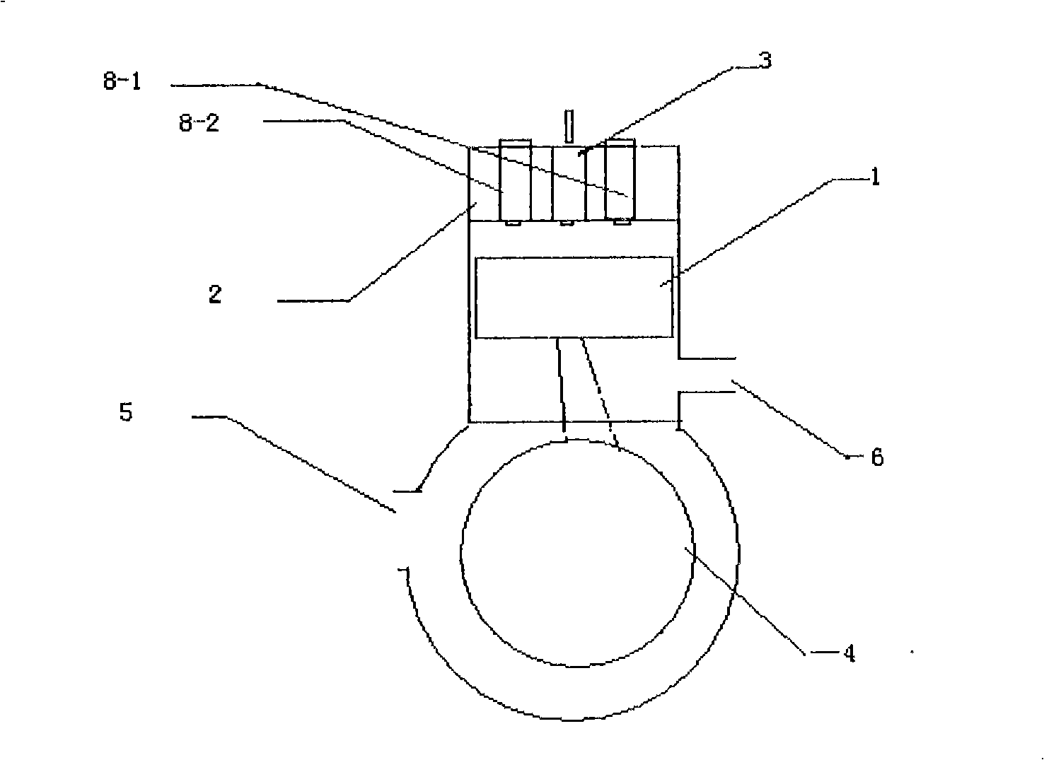 Oxygen-entering type two cycle engine