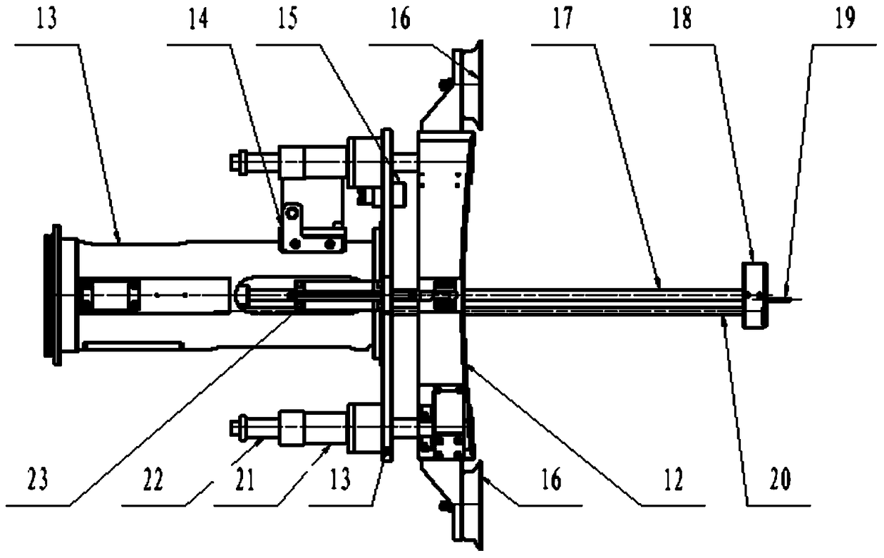 A driving device for automatic inspection and positioning of safety injection pipes of reactor pressure vessels