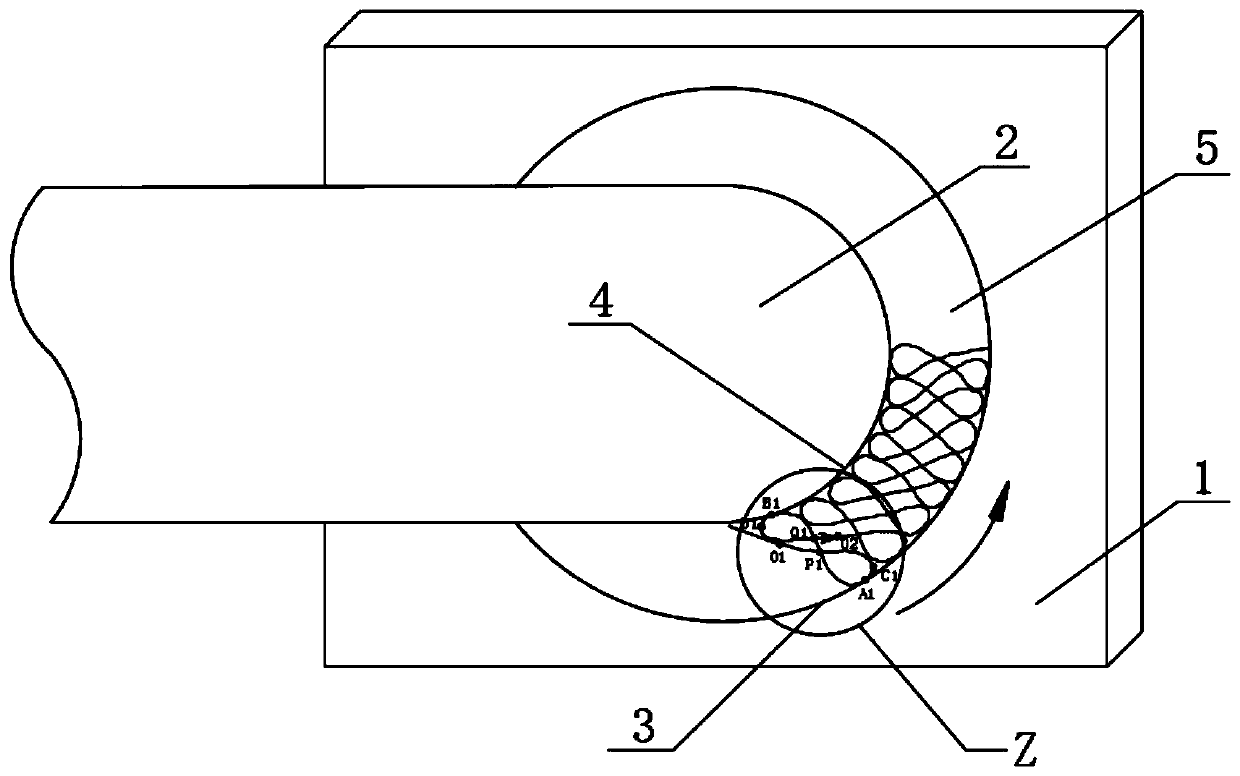 Welding method of tube plate butt structure and welding system