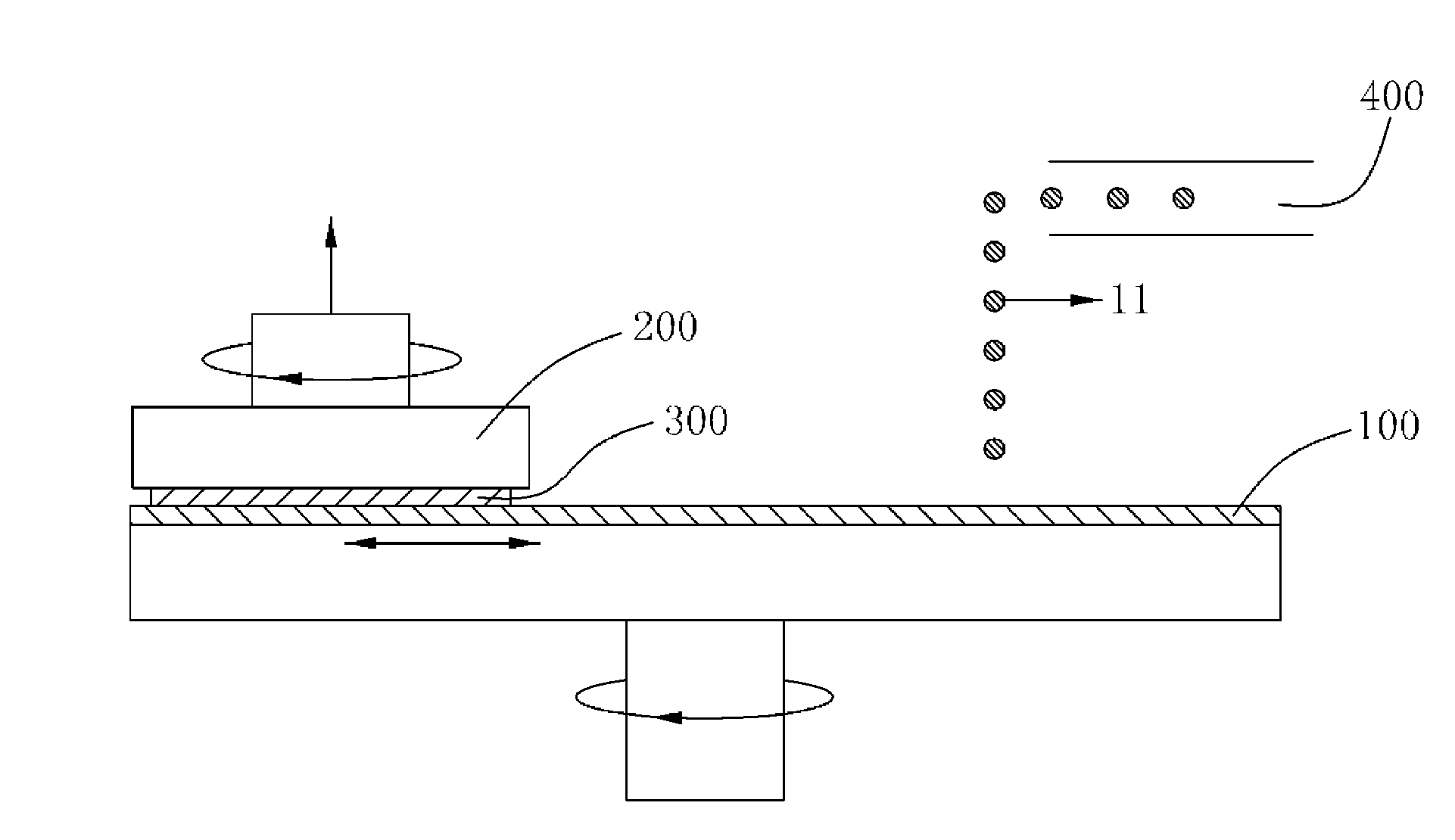 WCMP (wolfram chemical mechanical polishing) grinding device and method for improving WCMP grinding rate