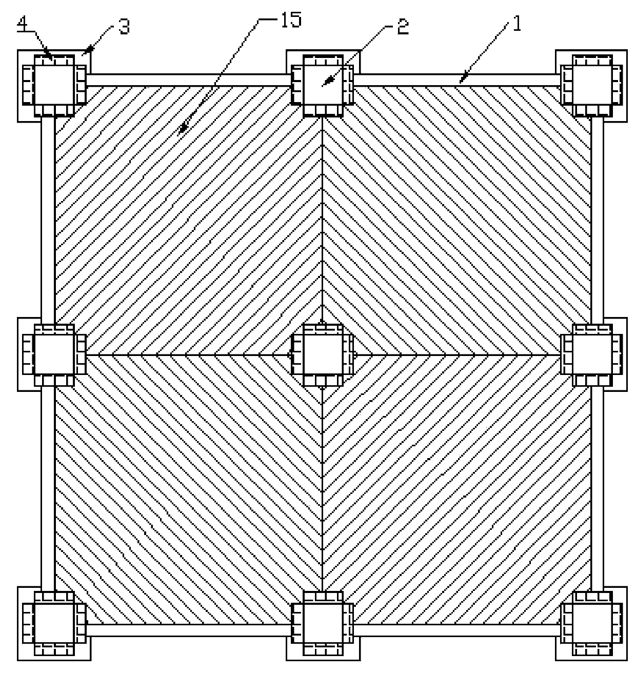 Assembly type steel structure framework supporting system and installation method