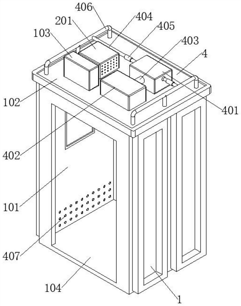 Elevator car with disinfection device and using method of elevator car