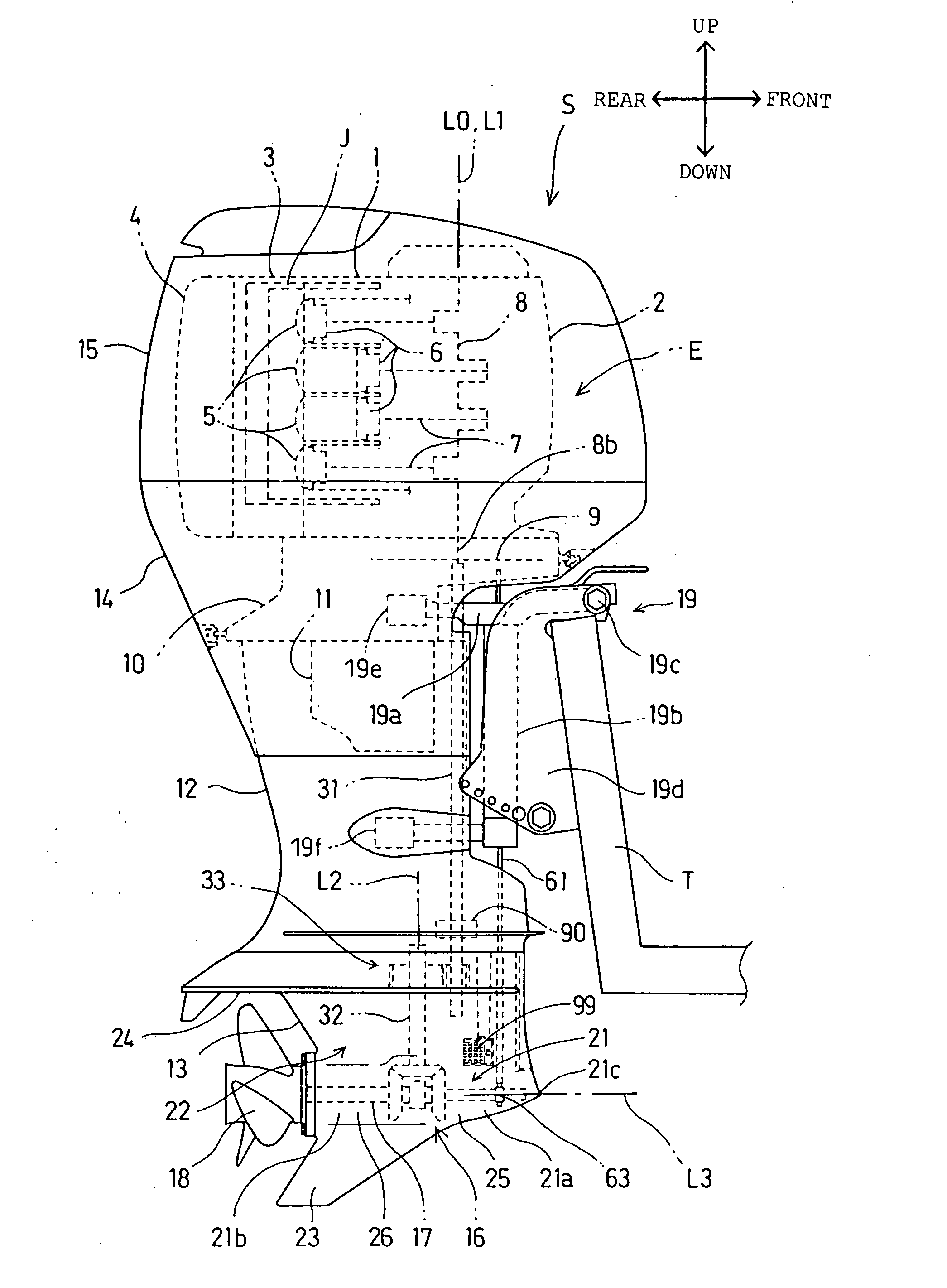 Marine propulsion machine provided with drive shaft