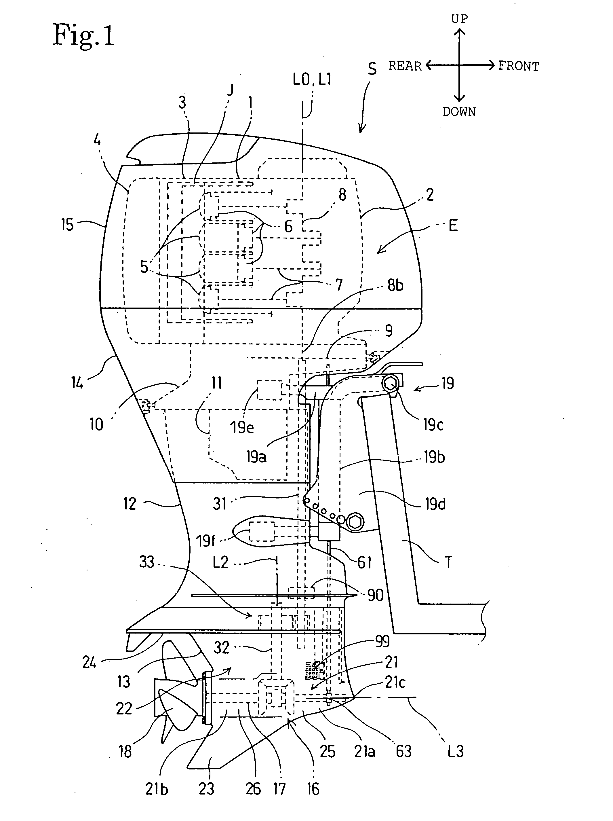 Marine propulsion machine provided with drive shaft