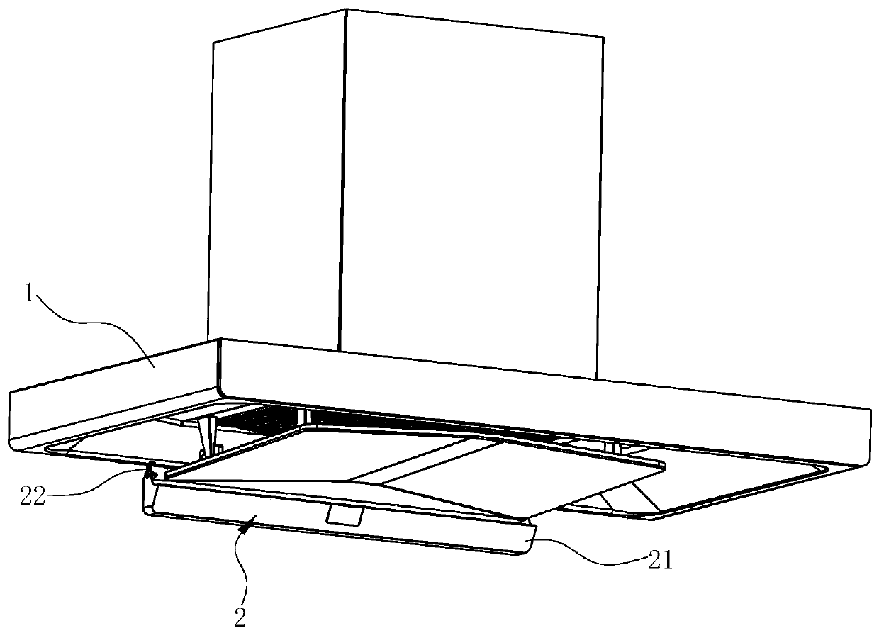 Oil cup mounting structure and range hood applying same