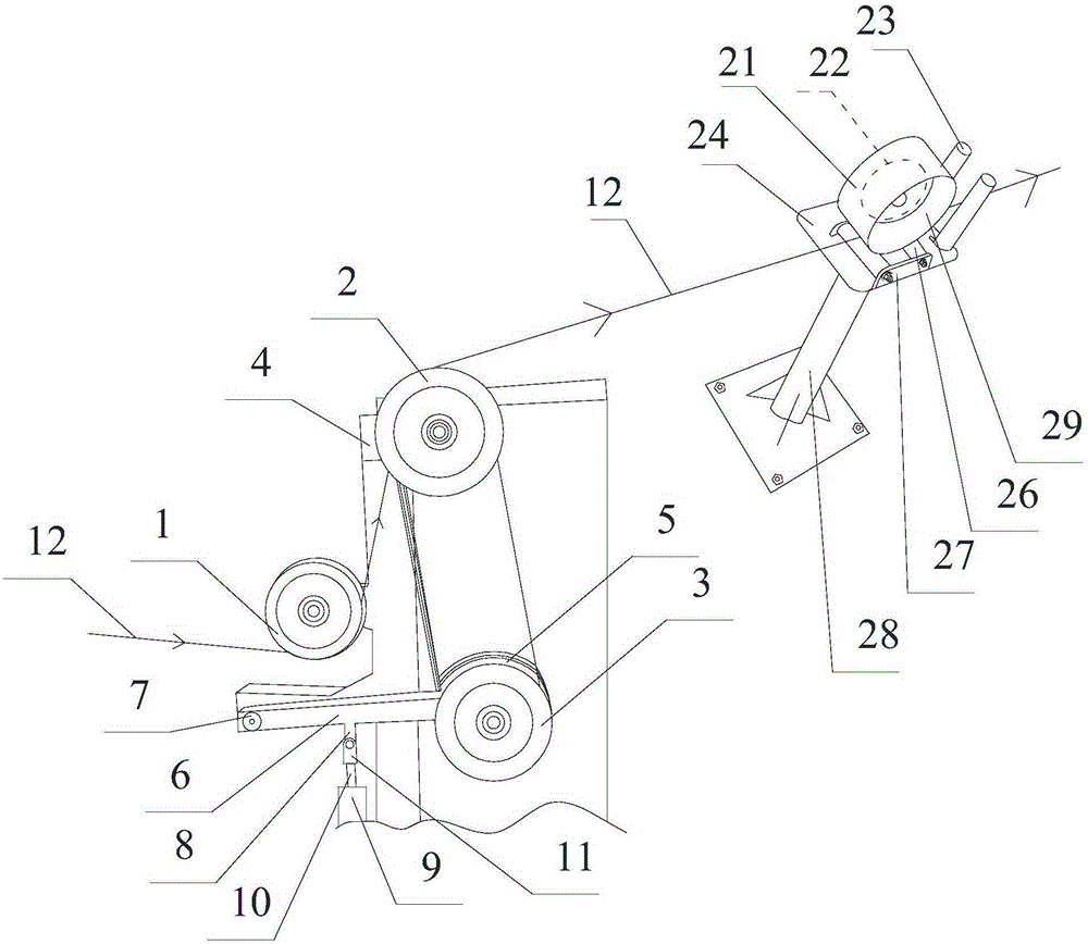 Auxiliary tool for drawing machine