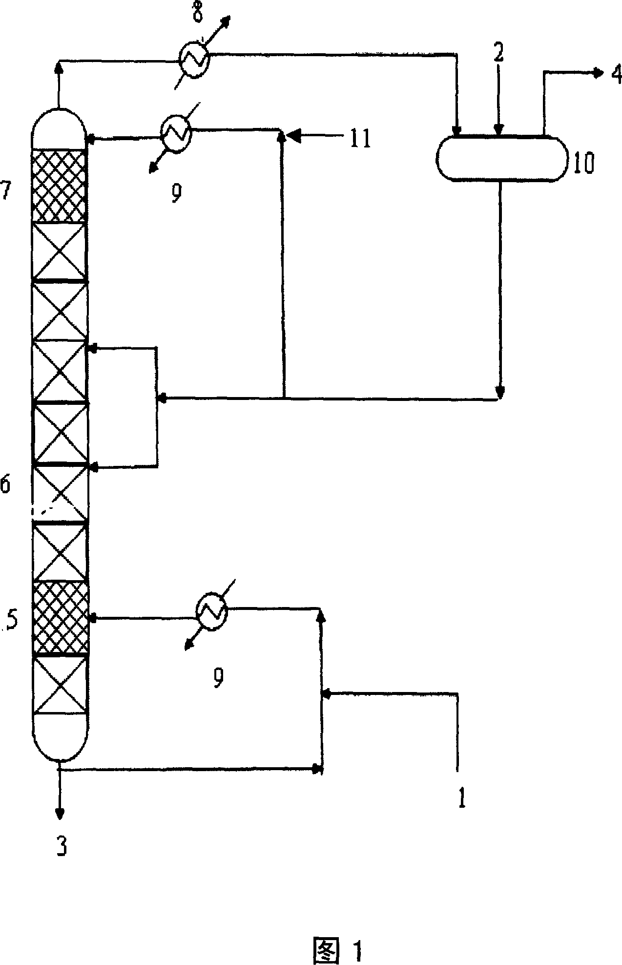 Production of ethylbenzene by ethane and benzene phase-variable catalytic separation in catalytic dry gas