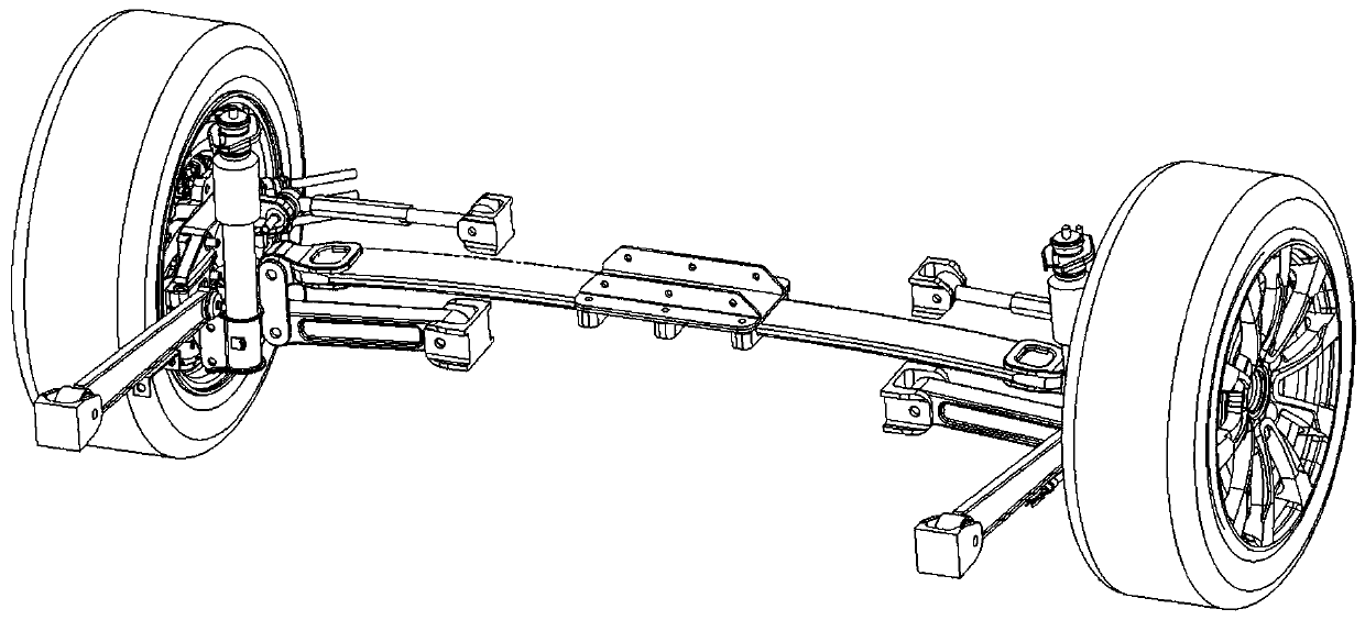 Low-floor chassis platform integrating hub motor