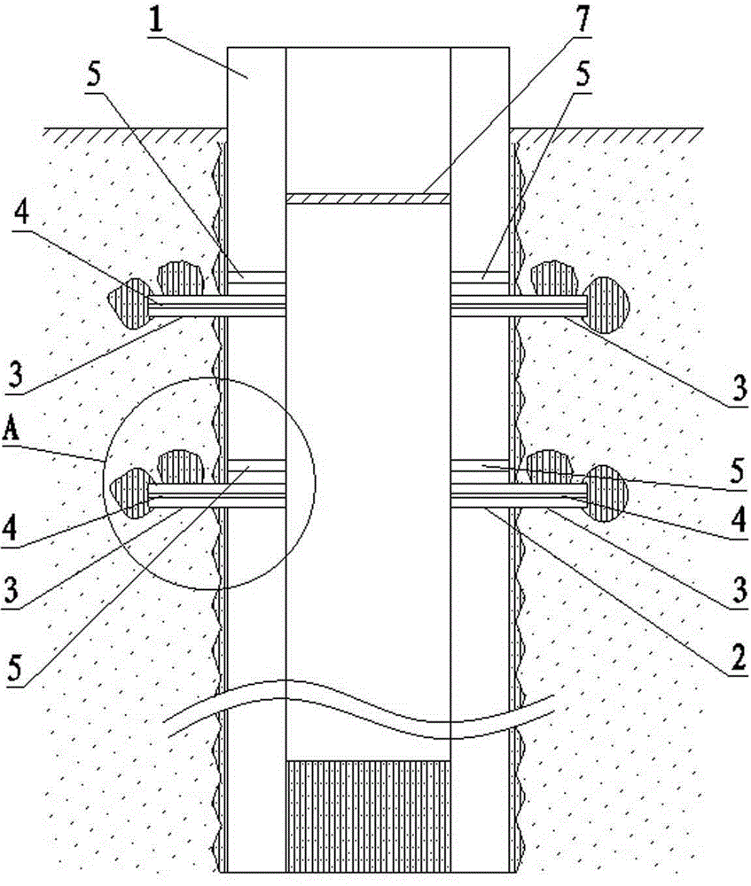 Construction method for drawing-resistant thorn-shaped pile