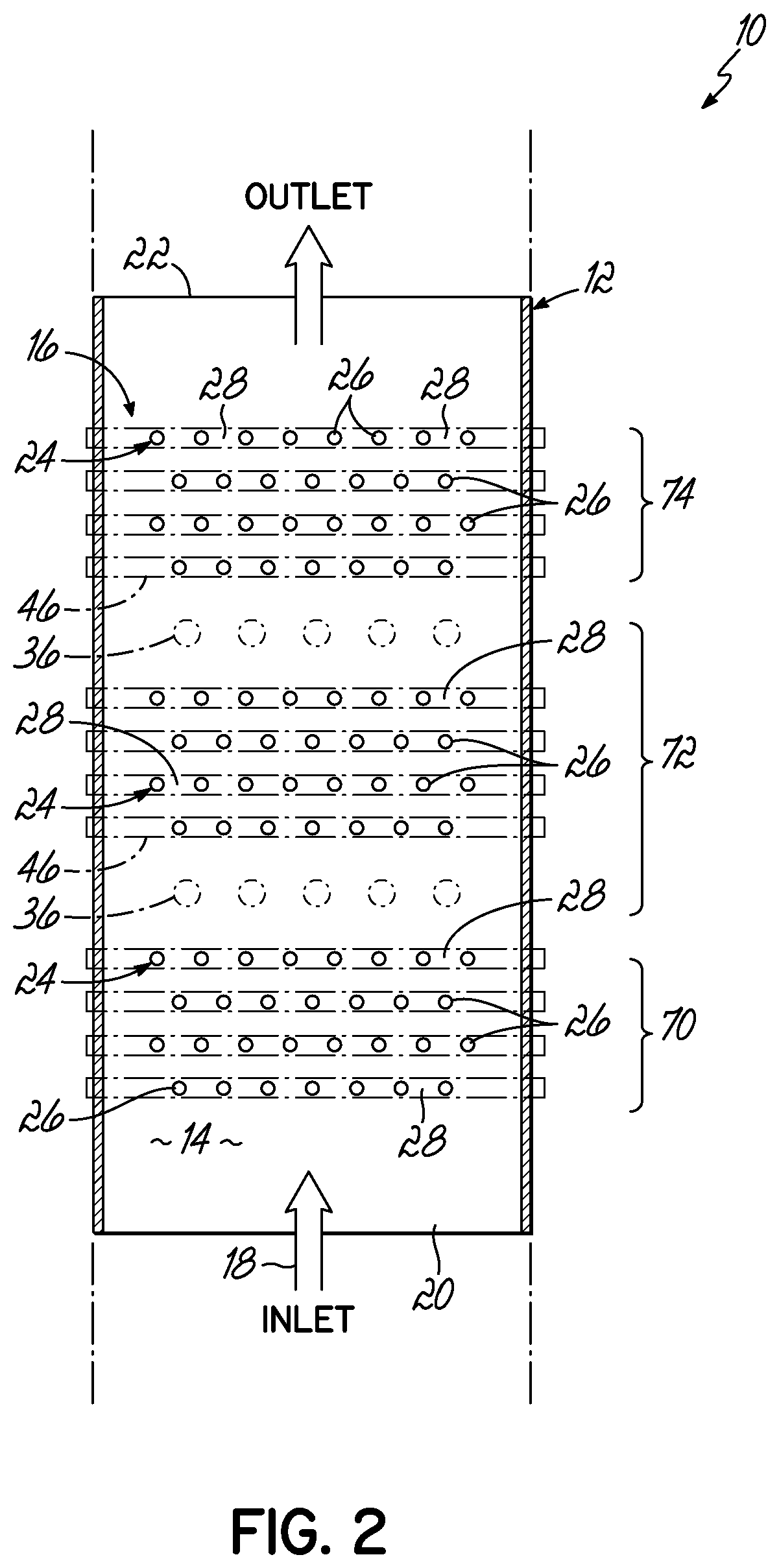 Sieve array and precipitator device and method of treating exhaust